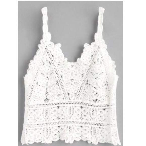 Crochet Crop Top Beach Cover Up - Picture 5 of 8